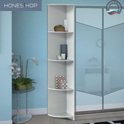 Изображение товара Угловой элемент к шкафу 3 полки ЛДСП белый, 40х40х210