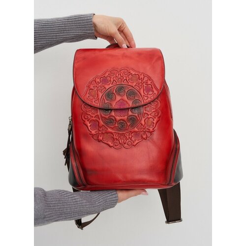 Рюкзак кросс-боди Bagevitto, фактура гладкая, светло-коричневый