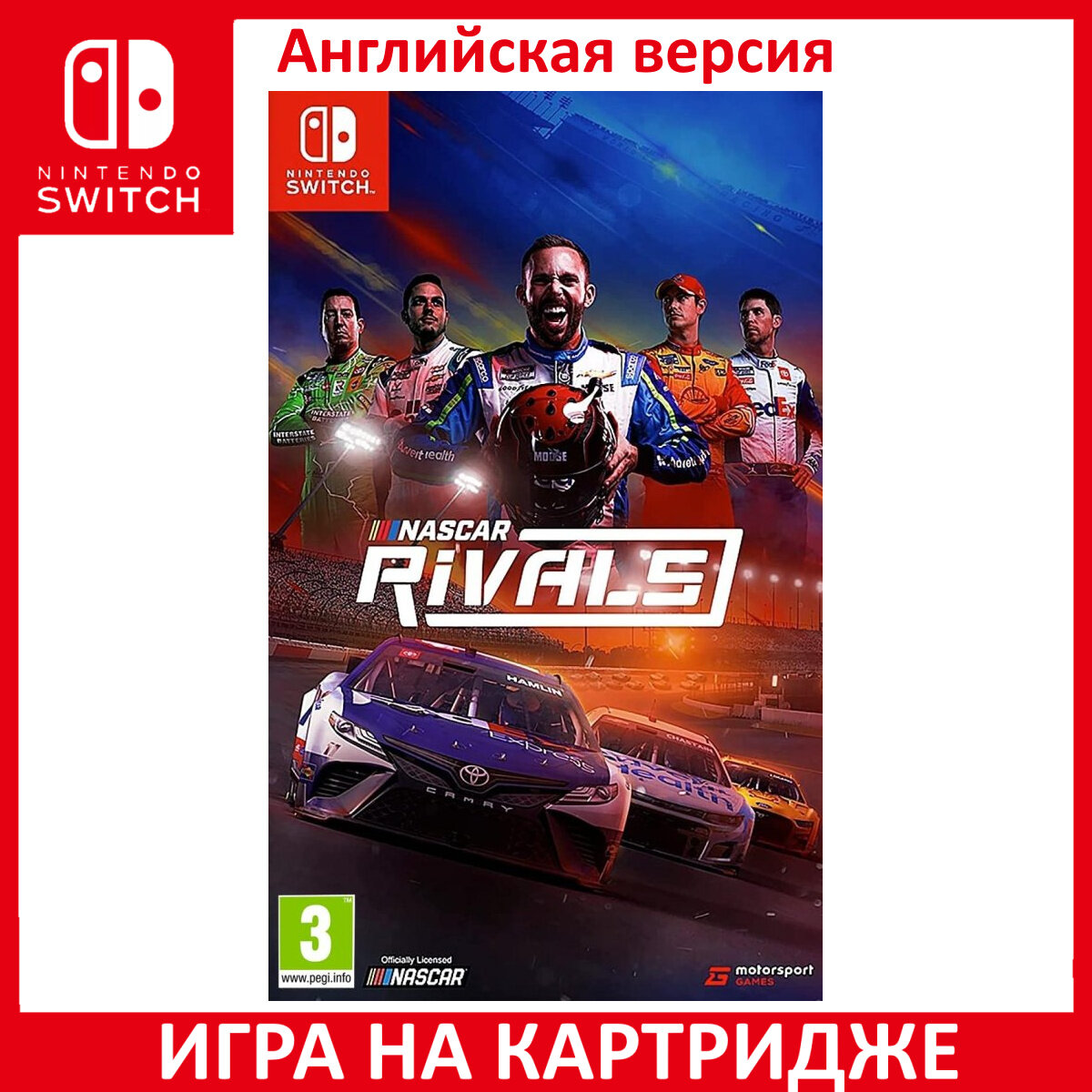 Игра NASCAR Rivals Switch Английский язык Картридж на Nintendo Switch