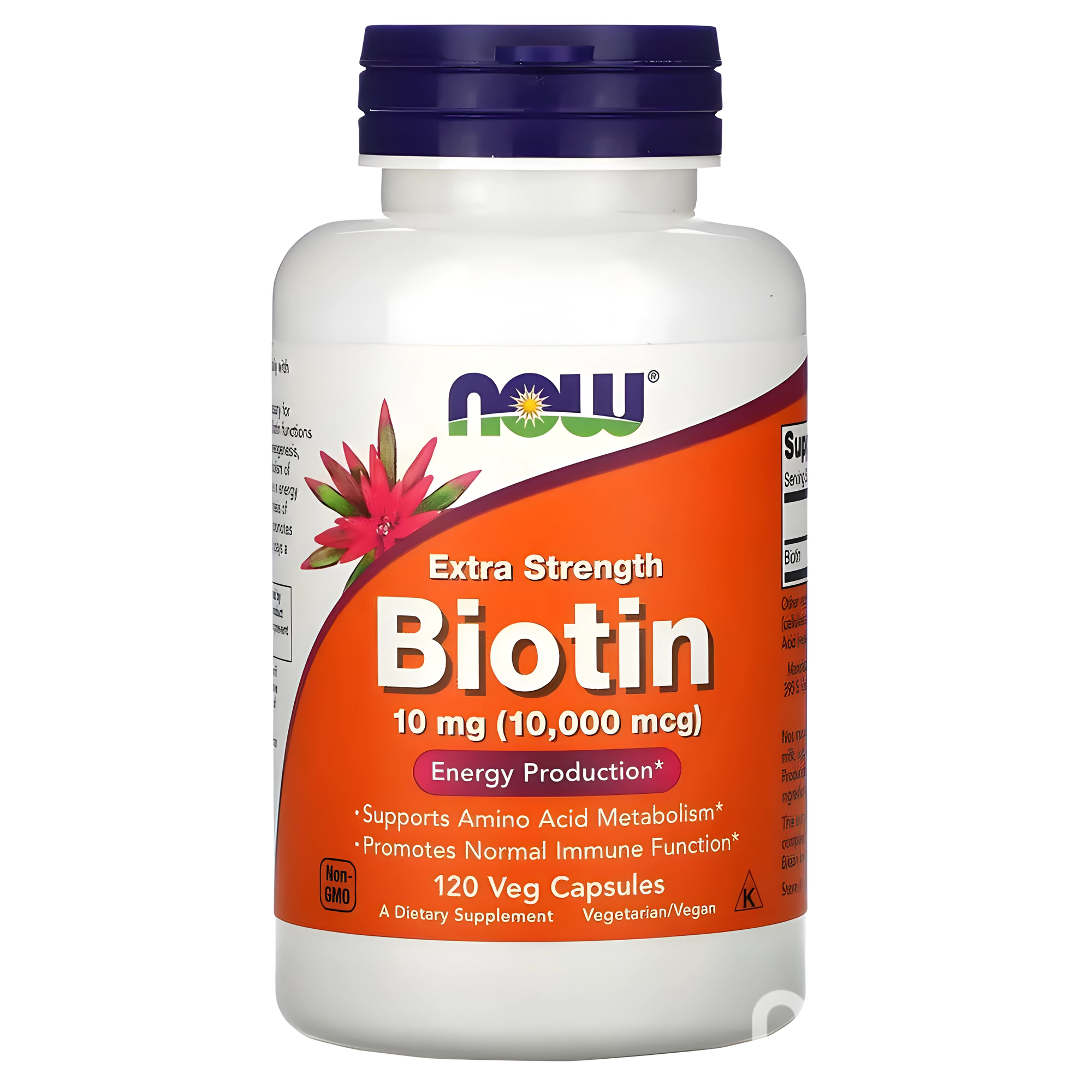 Биотин 10000 мкг  Now foods Biotin 10000 mcg 120 веганских капсул