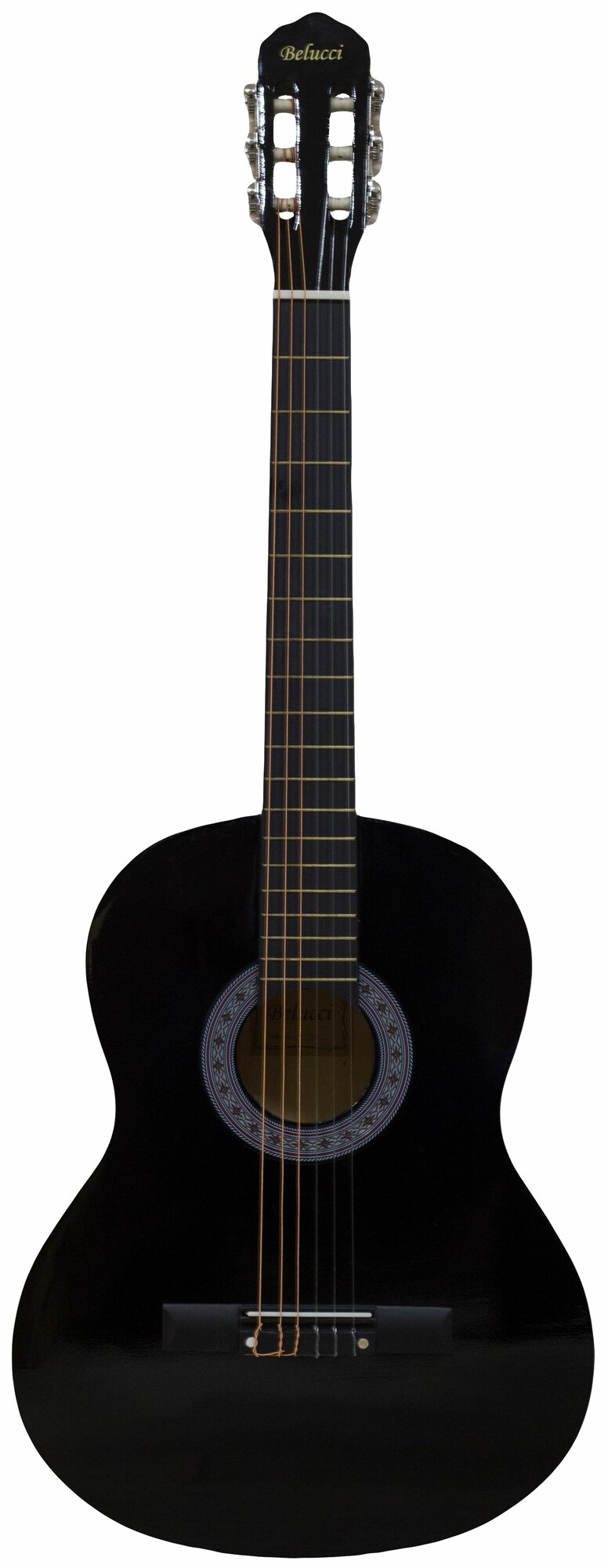 Гитара классическая 39" 4/4 Чёрная (Инструмент начинающего музыканта, Belucci BC3905 BK) — фото 1