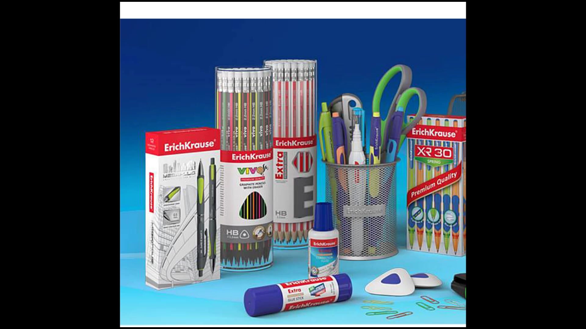 Ручка шариковая 10 шт ErichKrause ErgoLine® Kids Stick&Grip Neon 0.5, Super Glide Technology, цвет чернил синий — фото 1