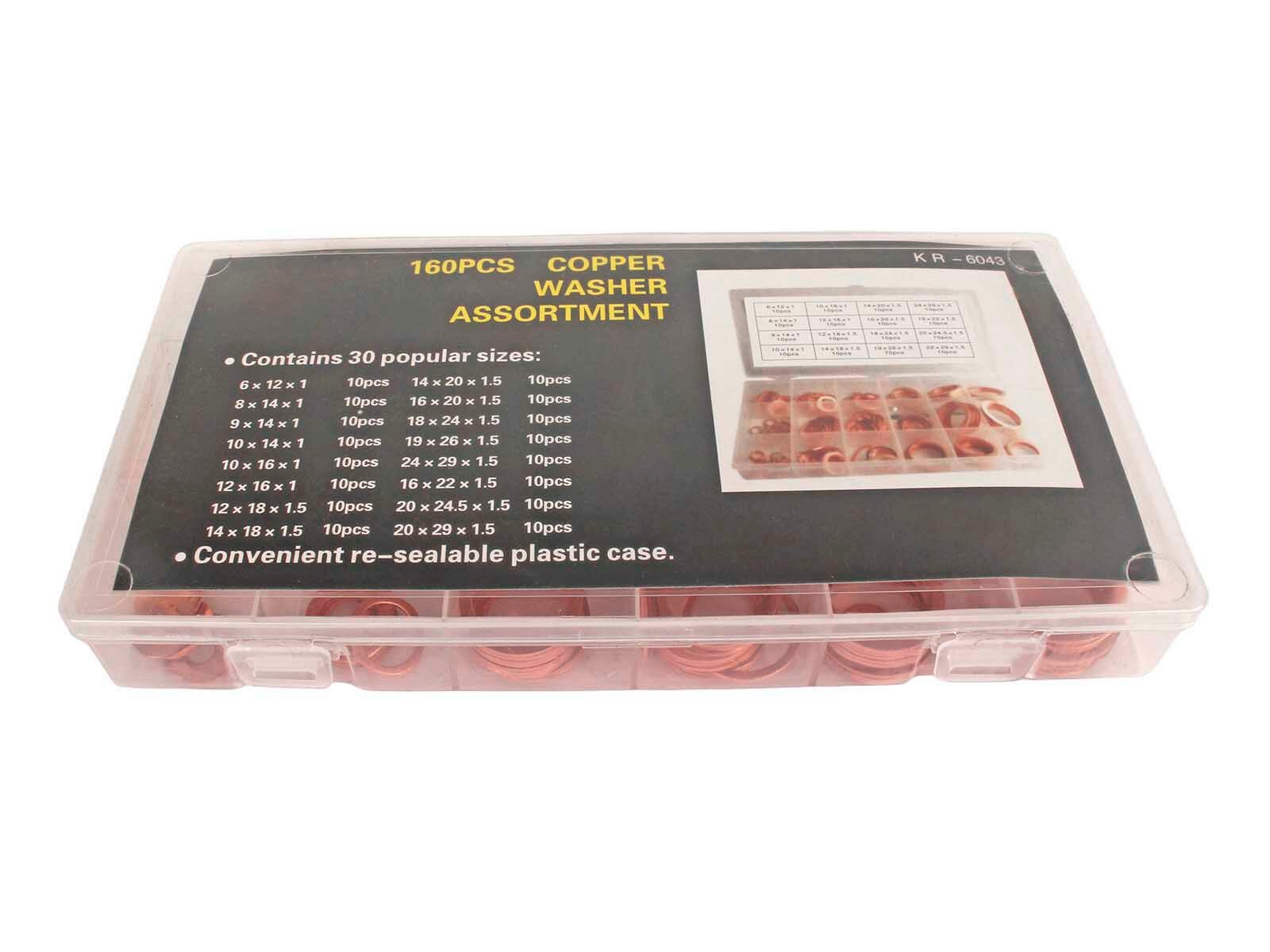 Комплект медных шайб 16поз.160шт. кейс NHM-16160