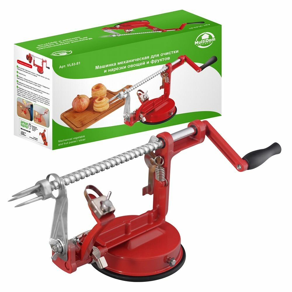 Машинка для очистки овощей Мультидом и нарезки фруктов, механическая, 31,5х10,5х13 см (VL53-81)
