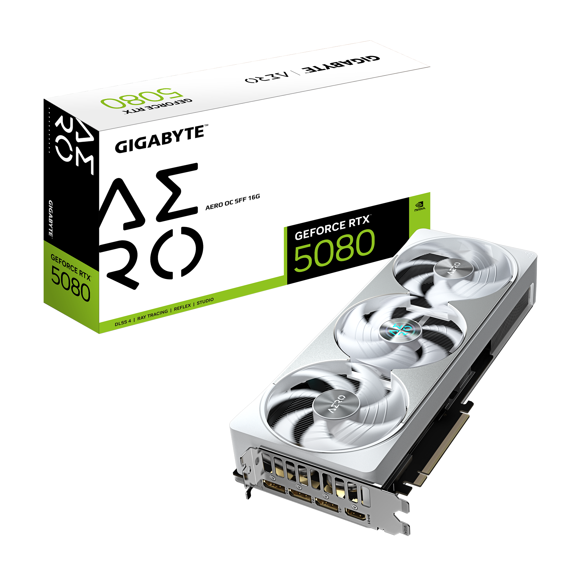 Видеокарта GIGABYTE GeForce RTX 5080 AERO OC SFF 16Gb, GDDR7