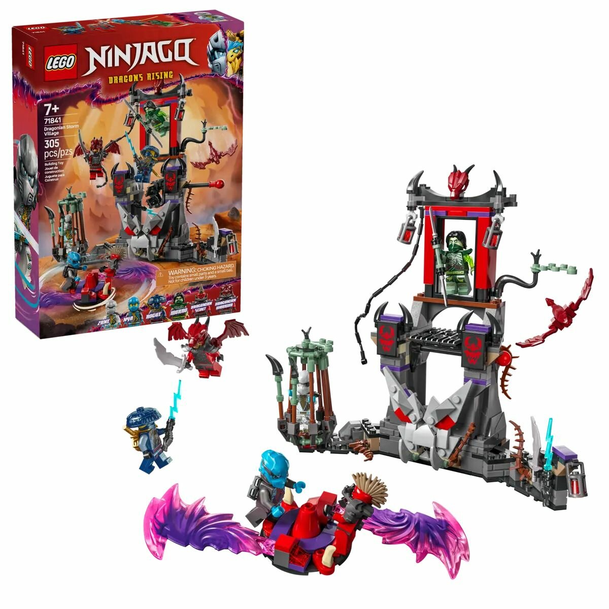 LEGO NINJAGO 71841 Деревня Шторма Клана Дракона,305 деталей, возраст от 7+,