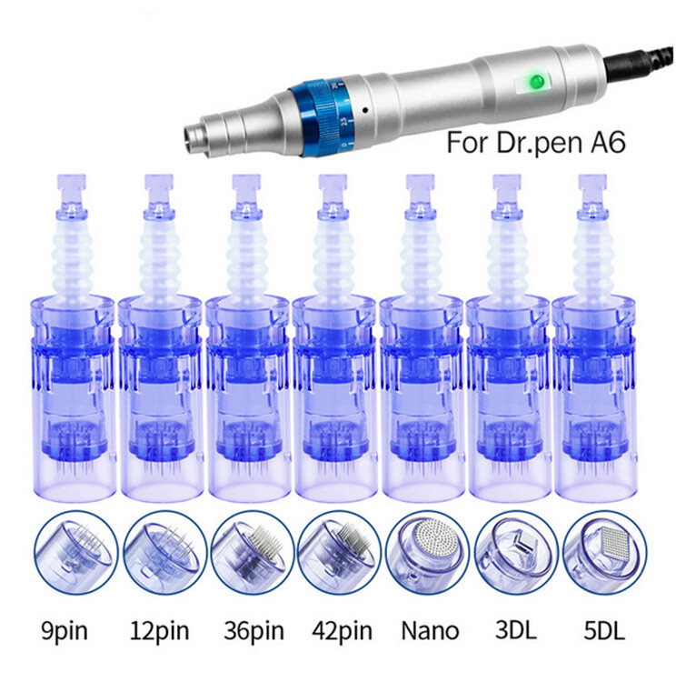 Dr Pen Игла A6 короткая синяя, 36 игл [упаковка из 10 штук]