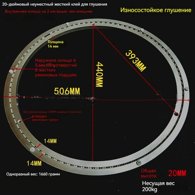 Поднос вращающийся, 50 см х 50 см