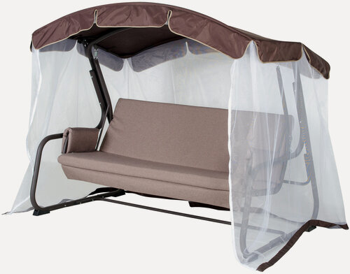 Изображение товара Качели Удачная Мебель Тропикана с матрасом, сеткой, подлокотниками и тентом