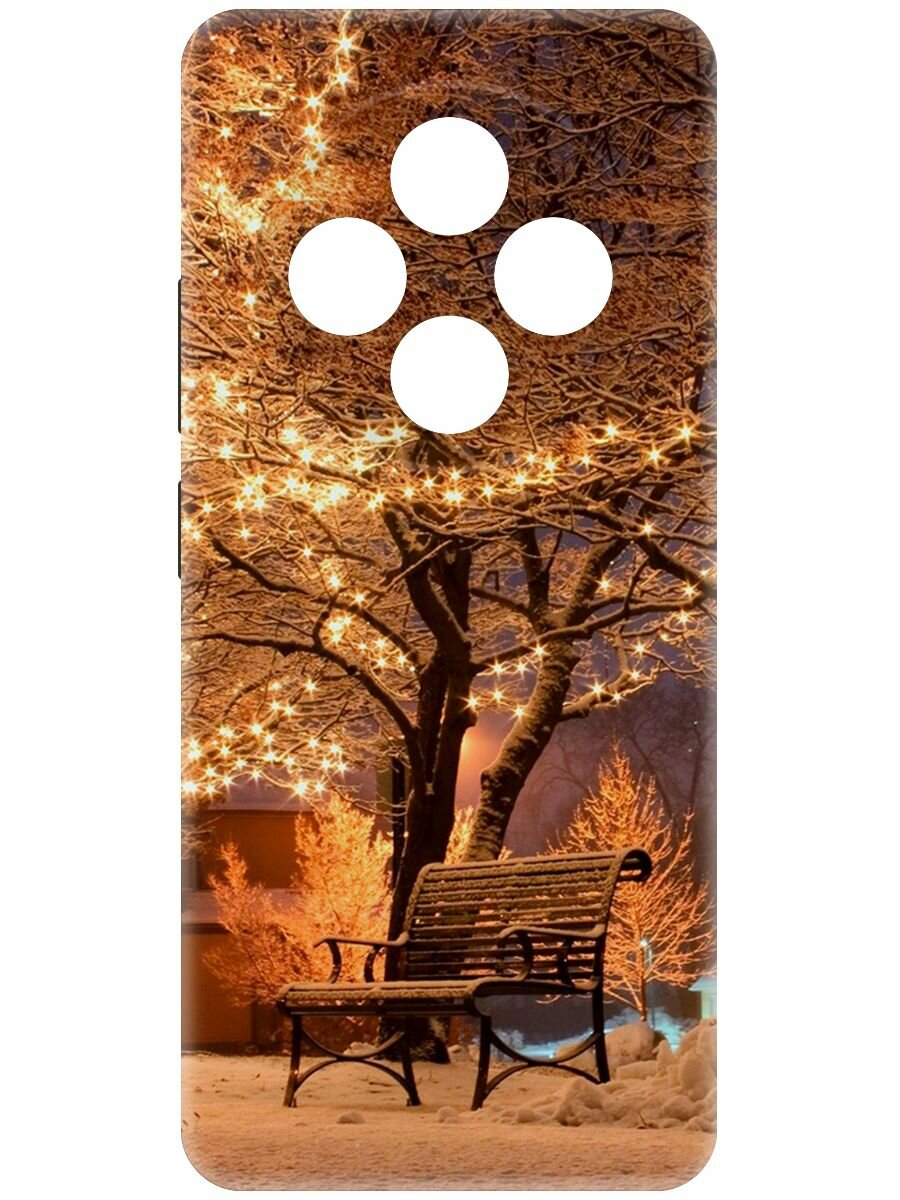 Чехол-накладка Krutoff Soft Case Зимний парк для Xiaomi Redmi 14C/Poco C75 черный