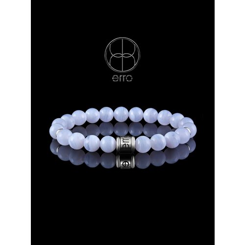 фото Браслет erro, агат, 1 шт., размер 19 см, голубой