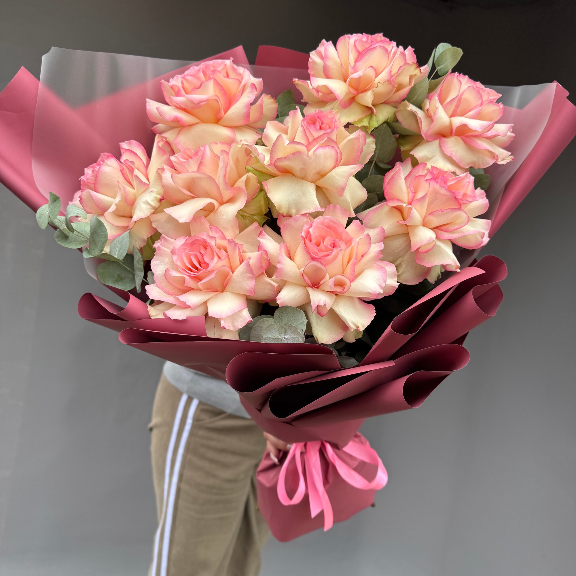 Огромные 3шт (на фото 10шт) Французские розы эсп арт.13853 - Просто роза ру