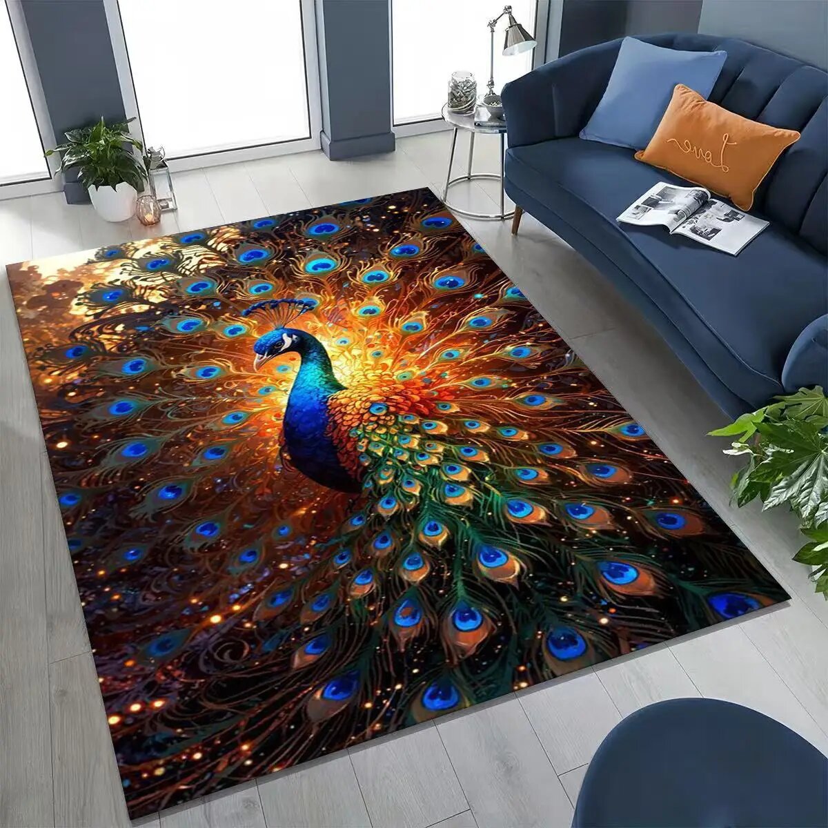 Ковёр Faviora 3D с павлинами 40x60cm( 15x23in ), 1
