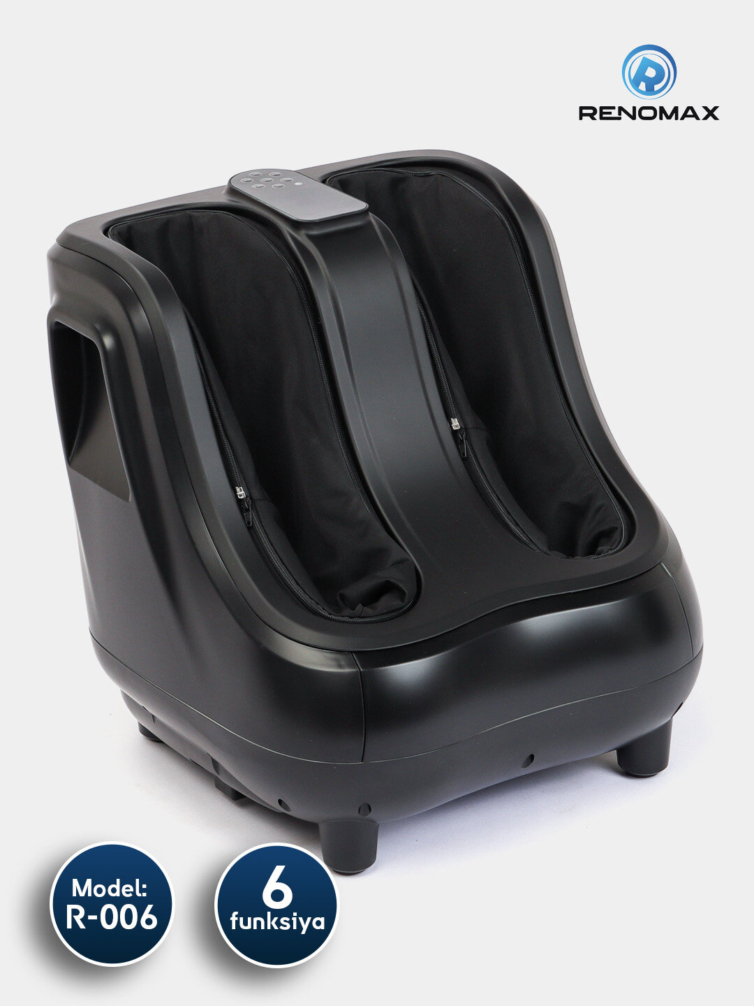 Массажер для ног "Renomax", 6 режимов, 3 уровня интенсивности, 30 мин, питание от сети