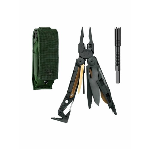 Мультитул Leatherman Mut black с чехлом Molle green, ключ регулировки