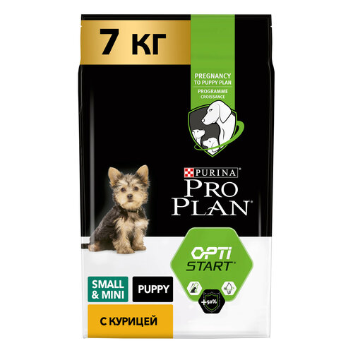 Сухой корм PRO PLAN® для щенков мелких и карликовых пород, с высоким содержанием курицы 7 кг