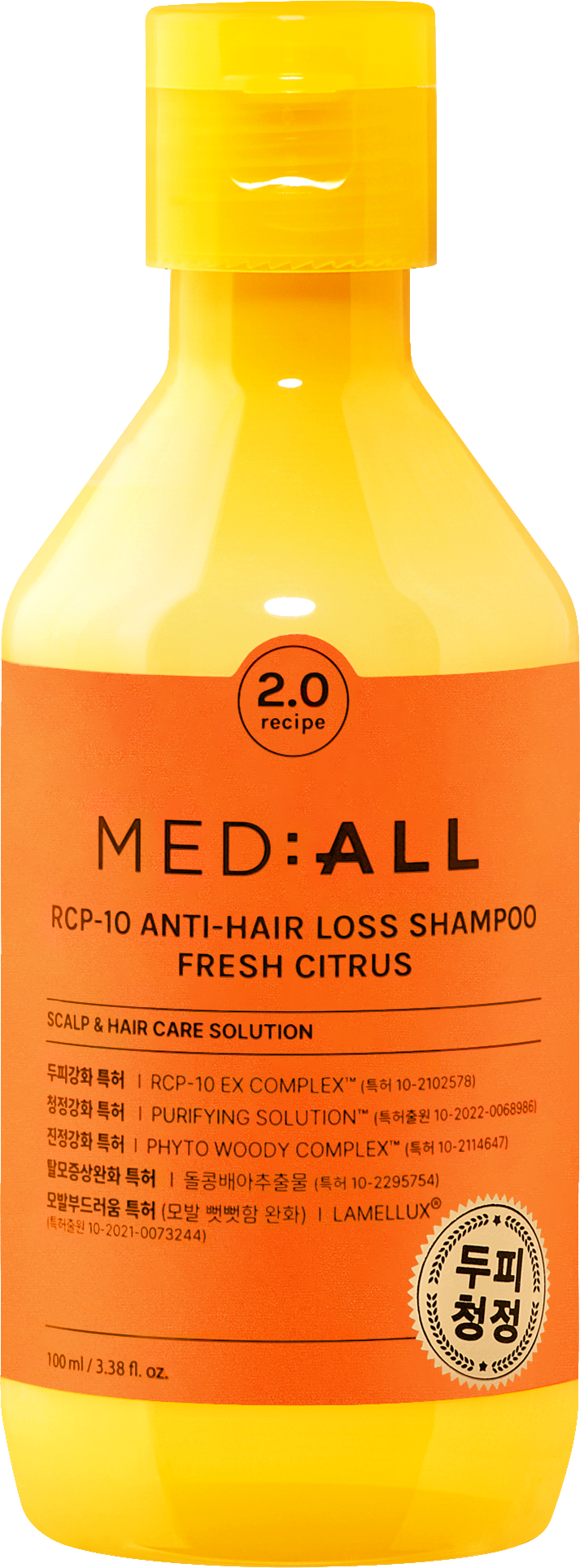 MED:ALL Шампунь RCP-10 для восстановления роста волос Свежий цитрус, 100 мл, 