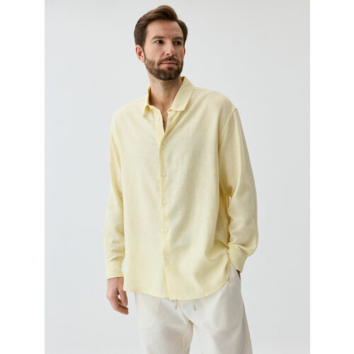 рубашка sela базовая 42 размер Рубашка Sela, размер M INT, желтый