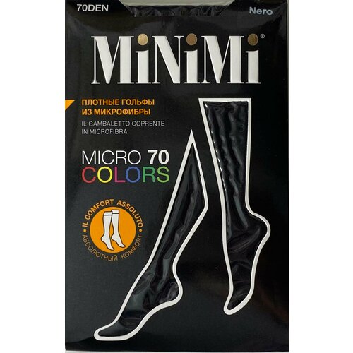 фото Гольфы minimi, 70 den, размер 0 (one size), черный