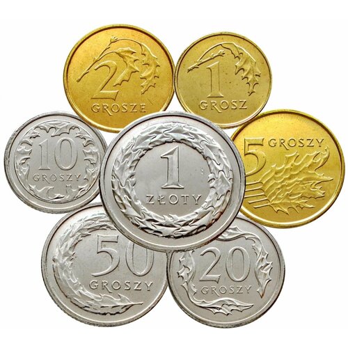 набор монет чеченская республика 7 штук 2012 год фауна unc Набор монет 2012 Польша, UNC