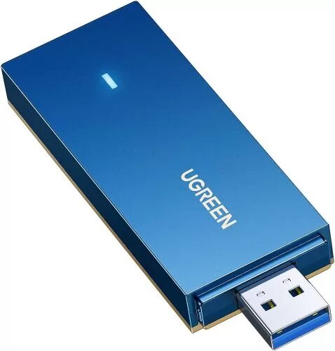 Адаптер UGREEN 90340 двухдиапазонный, AX1800 Dual-Band Wireless, (Wi-Fi 6), синий - фото №2