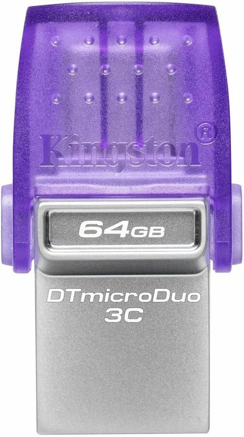 Флеш диск 64Gb Kingston DataTraveler microDuo 3C Dtduo3cg3/64gb USB3.0 фиолетовый
