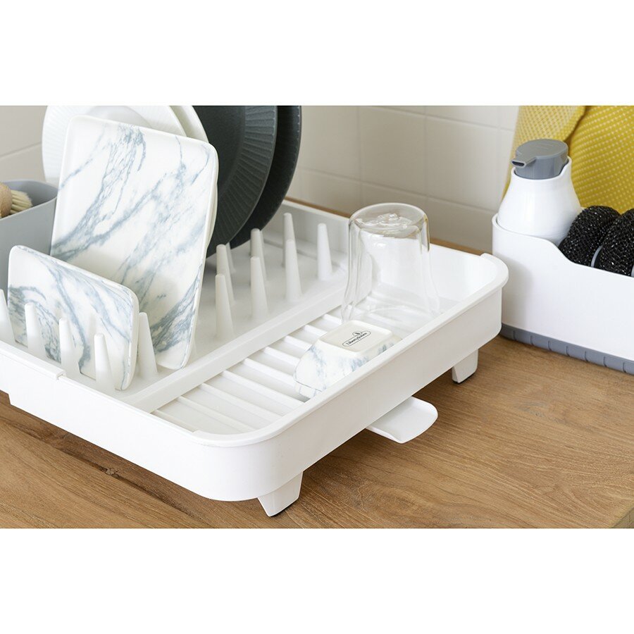 Сушилка для посуды jarl, 41,2x11,5x36,5 см, белая Smart Solutions - фото №15