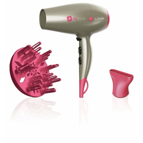 Фен GAMA Diamond my style GH0304 серебристыйрозовый 404100₽