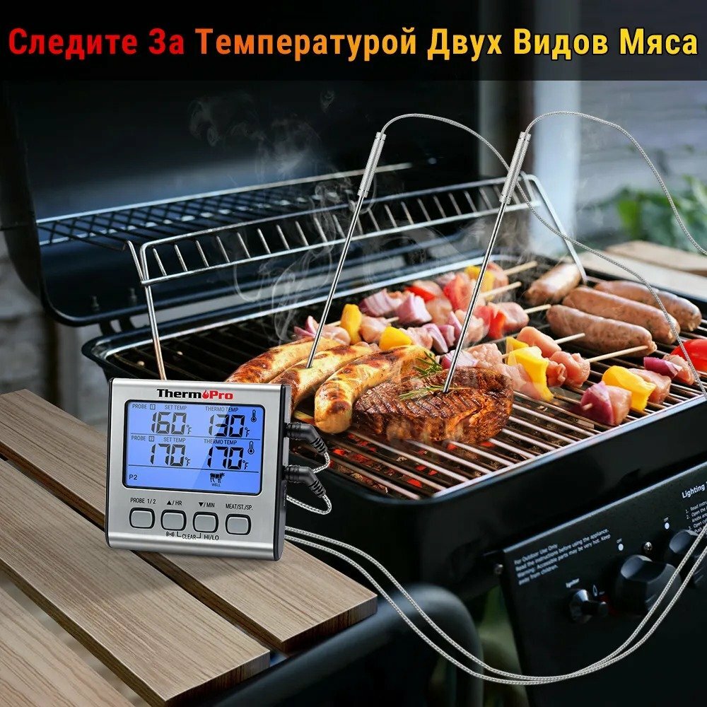 Кухонный цифровой термометр с щупом ThermoPro TP17