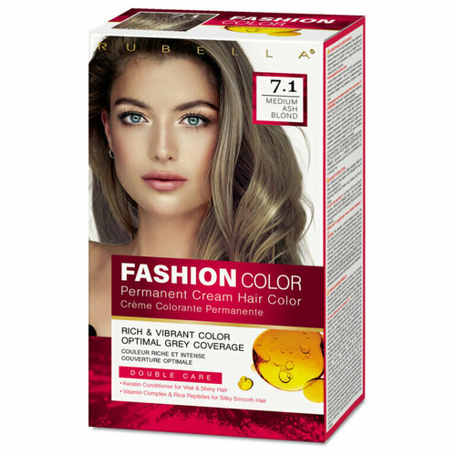 RUBELLA Fashion Color Краска для волос тон 7.1 Medium Ash Blond 50мл