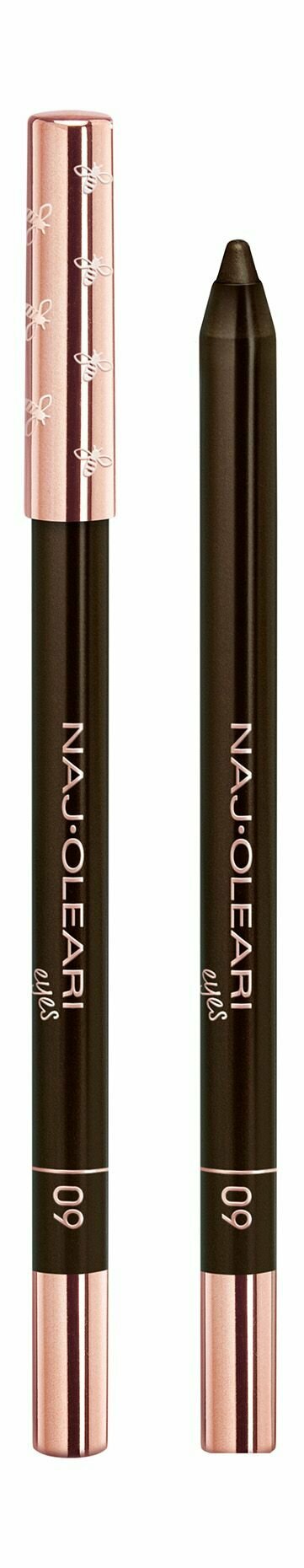 Водостойкий карандаш для глаз 9 matte dark brown Naj Oleari Luminous Eye Pencil