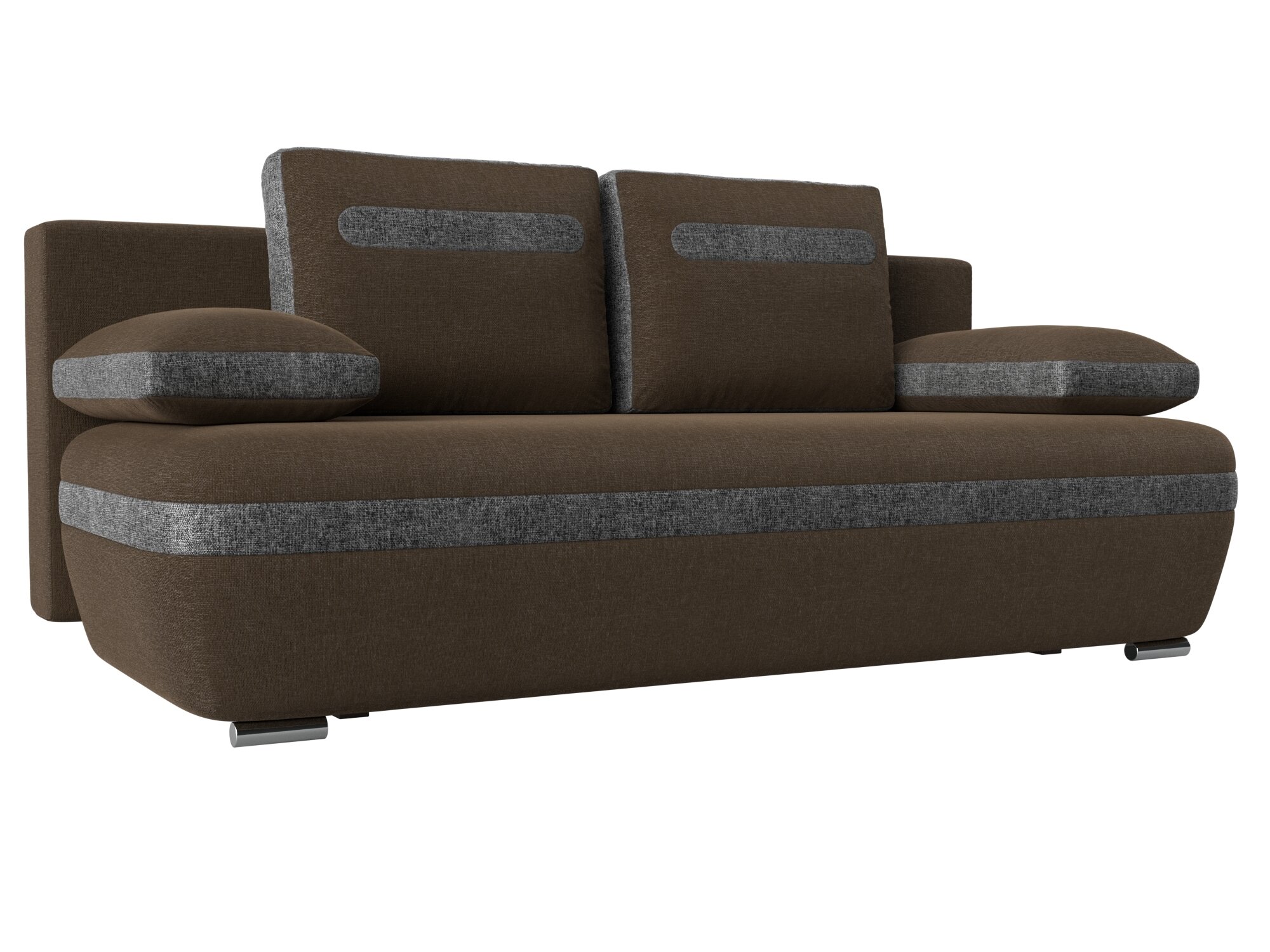 Прямой диван Каир, Рогожка коричневая и серая