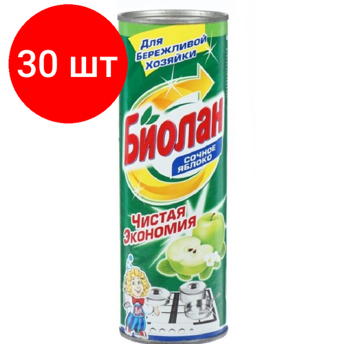 Комплект 30 штук, Универсальное чистящее средство Биолан Сочное яблоко 400гр