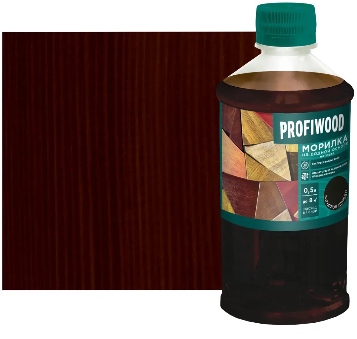 фото Морилка Profiwood матовая эбеновое дерево 0.5 кг