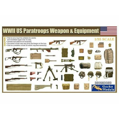 Сборная модель WWII US Paratroops Weapon & Equipment hot military wwii technices war weapon soviet army bt 7 heavy tank vehicles equipment building blocks model bricks toys for gift