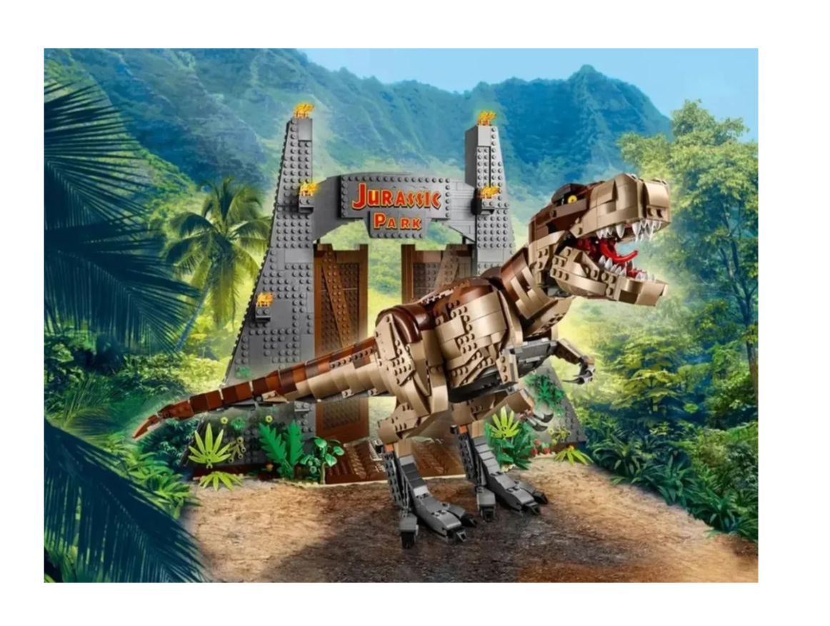 Конструктор Jurassic World ярость Ти-рекса 1538 деталей