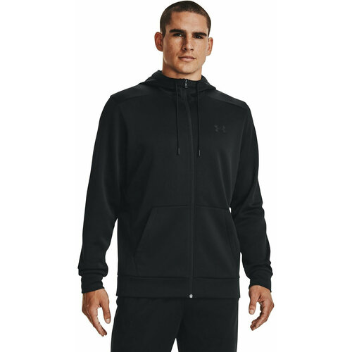 фото Толстовка under armour armour fleece fz hoodie, размер md, , черный