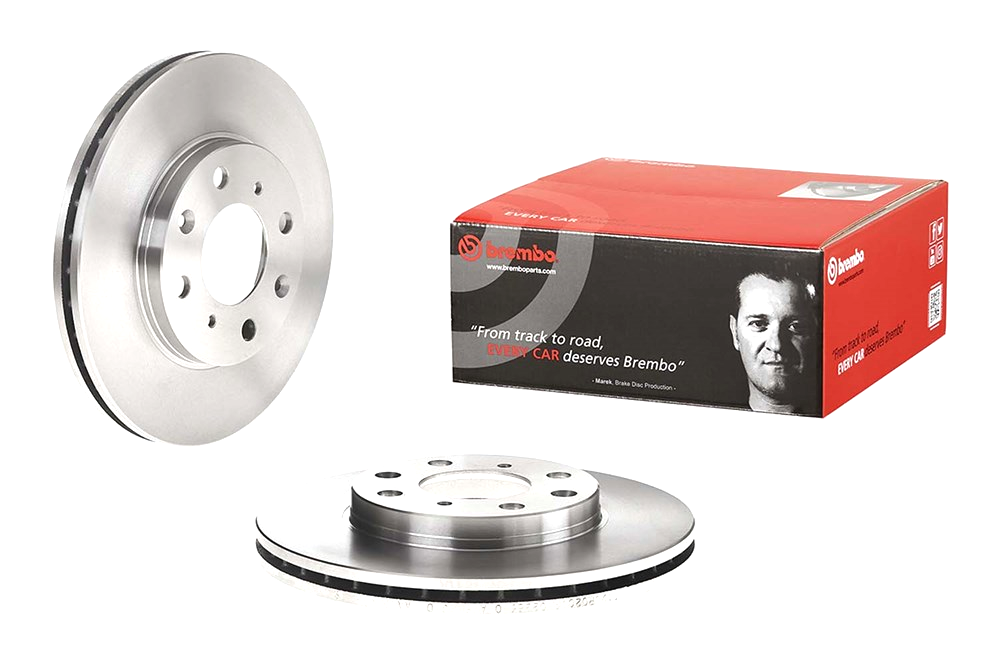 BREMBO 09.9554.10 (098 / 0986479033 / 0986AB63) диск тормозной передний\ Honda (Хонда) logo / Jazz (Джаз) (Комплект 2 штуки)