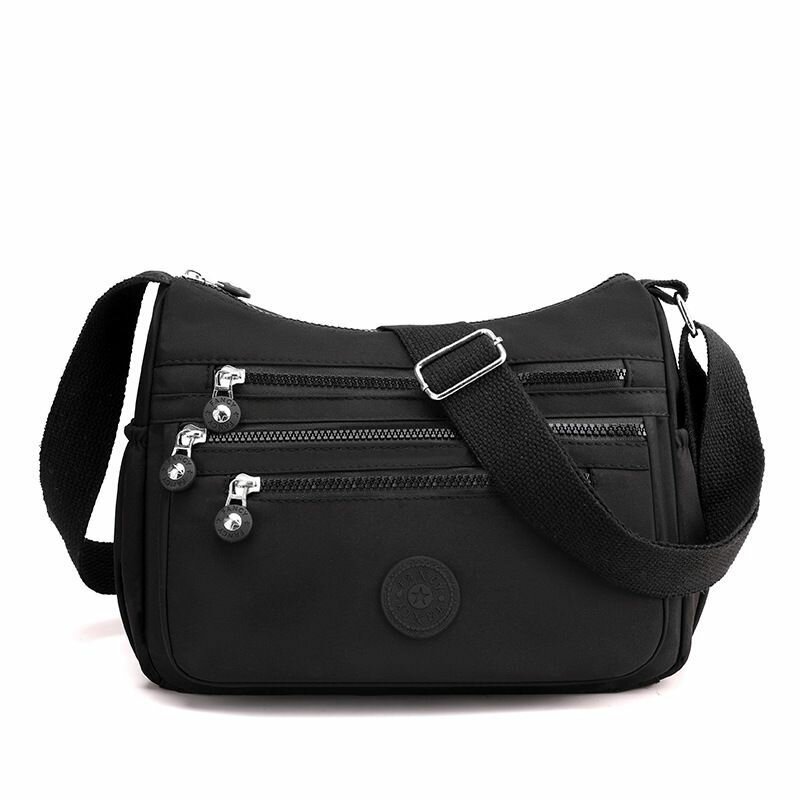 фото Сумка женская кросс-боди JONBAG на плечо, повседневная, тканевая, легкая, черная