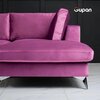 Фото #7 Угловой диван-кровать Lincoln Corne Lounge 260 Велюр, цвет Velutto 01, беспружинный, 260х180х84, в гостинную, зал, офис, на кухню