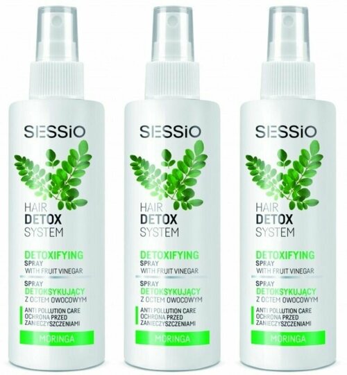 Sessio Детоксицирующий спрей для волос Detox, с фруктовым уксусом, 200 г, 3 шт