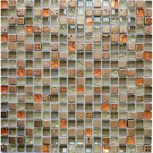 Мозаика Diva mosaic ORION стекло\камень 305*305*8мм, чип 15мм
