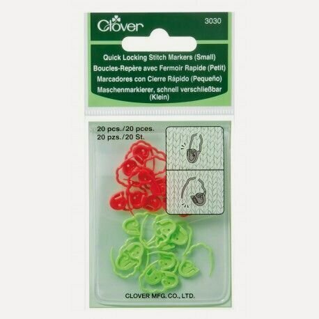 Изображение товара Маркеры для вязания замковые 17х11 мм 20 шт Clover, Кловер (3030)
