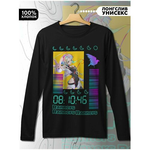 фото Лонгслив hypnotica, размер l, черный