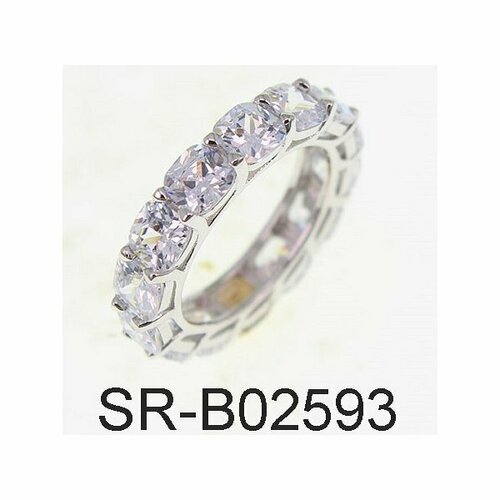 Кольцо Fidelis, серебро, 925 проба, фианит, размер 17.5, белый