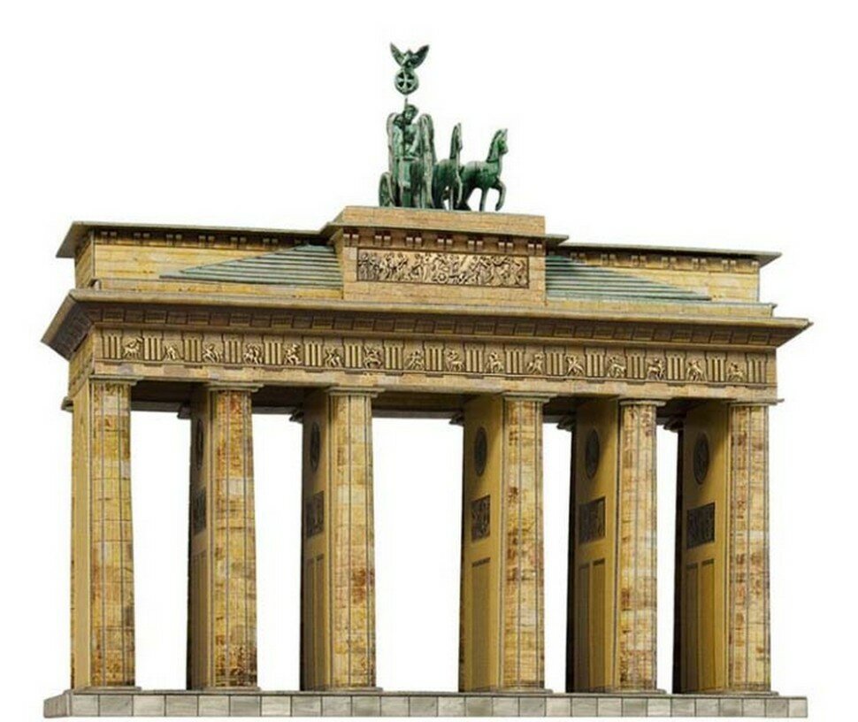 Бранденбургские ворота #346 Умная бумага Сборная 3D-модель 19 х 17 х 13 см