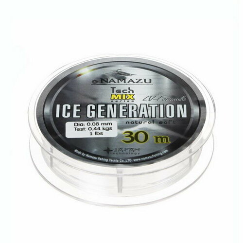 фото Леска ice generation, диаметр 0.08 мм, тест 0.44 кг, 30 м, прозрачная namazu