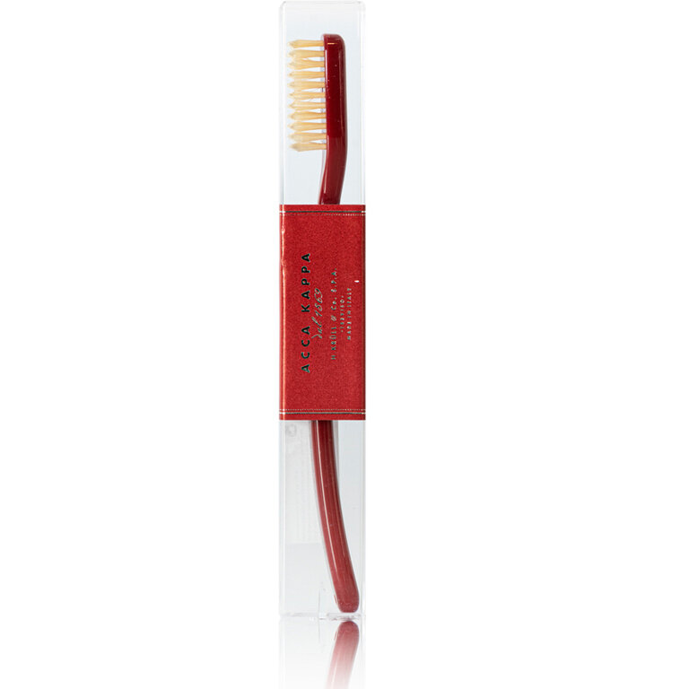 Зубная щетка с натуральной щетиной средней жесткости (цвет Venetian Red) ACCA KAPPA Toothbrush 1 шт