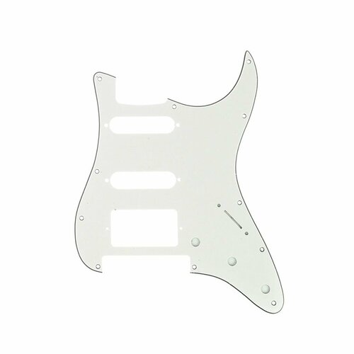 Панель для оригинального Fender Stratocaster HSS US/Mexico, Parts MX1380AW, трехслойная, винтажный белый