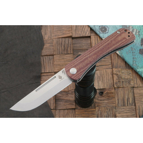 фото Складной нож kizer knives pinch сталь n690, красная микарта